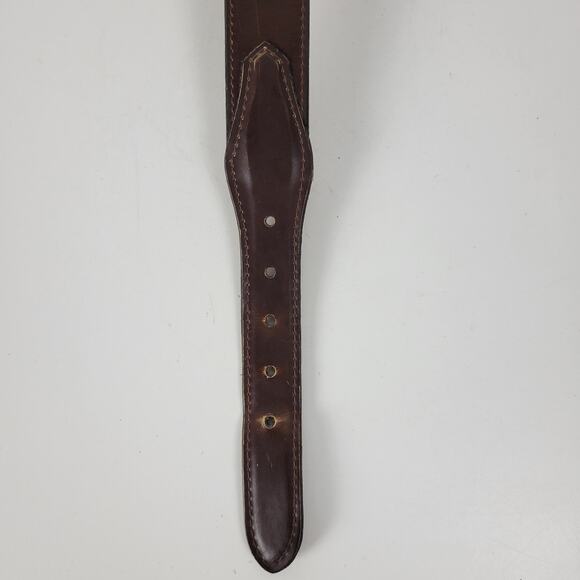 Mens Genuine Leather‎ Belt 34 Brown Basket Weave Braided Solid Brass Buckle - Picture 3 of 15